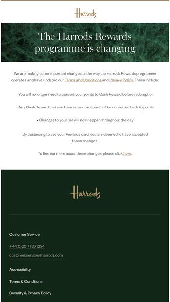 harrods newsletter